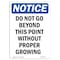 Signmission OSHA Notice Sign, 14" H, 10" W, Rigid Plastic, Do Not Go Beyond This Point Without Sign, Portrait OS-NS-P-1014-V-11279 - alternate 1